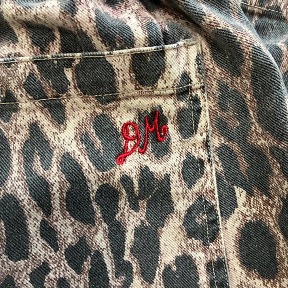 Leopard Print Wide-Leg Track Pants - Brown - Picture 5 of 5